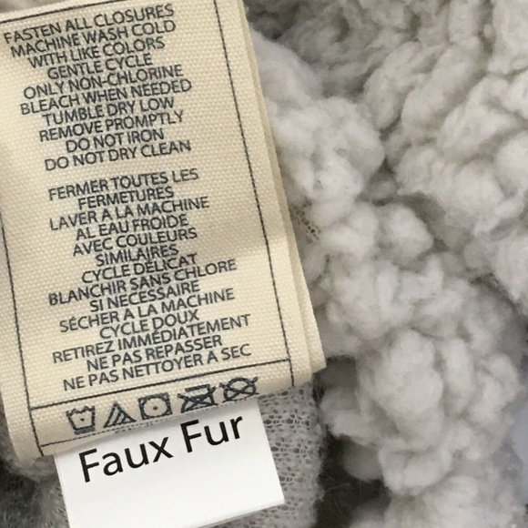 7 For All Mankind Sherpa Fleece Sweater Jacket 5/6 - Picture 6 of 8